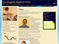 Screenshot of specialist clinics page