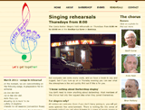 Screenshot of rehearsals page