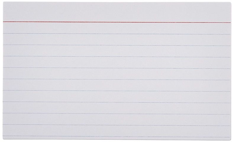 4x6 index card