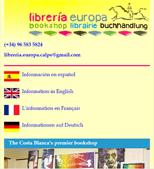 Librería Europa home page